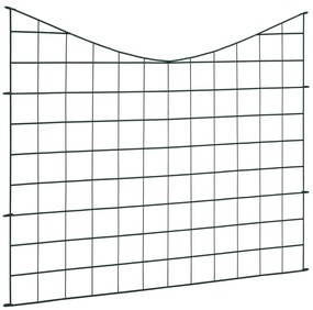 Conj. painéis vedação p/ jardim arqueado baixo 77,5x64 cm verde