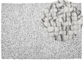 Tapete de lã cinzento claro 160 x 230 cm AMDO Beliani