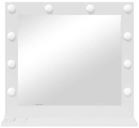 Espelho de Maquilhagem com Luzes LED Branco 60x55x18 cm