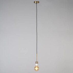 Moderno candeeiro suspenso em bronze com cabo preto - Combi 1 Moderno