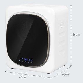 Máquina de Secar por Exaustão 4 kg 800W com Ecrã Tátil, Controlo de Tempo e Temperatura, Secagem Uniforme, Branco