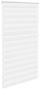 Estore de rolo 120 x 230 cm, linhas de zebra / Branco