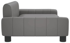 Sofá infantil 90x53x30 cm couro artificial cinzento