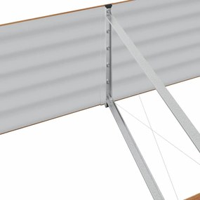 Cama Elevada de Jardim Castanha com Aparência de Madeira 240x80x44 cm