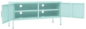Móvel de TV aço 105x35x50 cm verde-hortelã