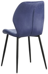Cadeira Vica Veludo - Azul