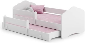 Cama infantil dupla Wave 160x80 branca - colchão e estrado incluído