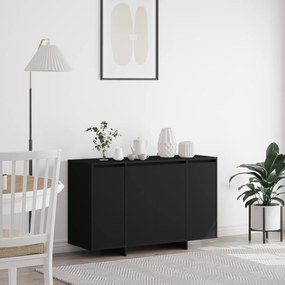 vidaXL Aparador Preto Preto Madeira engenheirada 120 x 41 x 75 cm