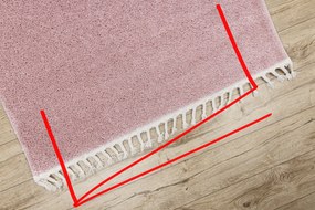 Tapete BERBER 9000 rosa Franjas berbere marroquino shaggy - PRODUTO DE SEGUNDA GRAU