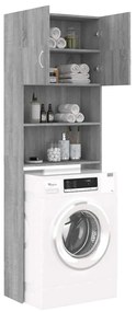 Armário máquina de lavar roupa 64x25,5x190 cm cinzento sonoma