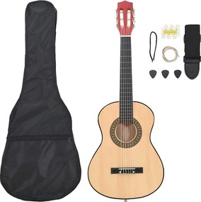 vidaXL 8 pcs conjunto guitarra clássica crianças/iniciantes 1/2 34"