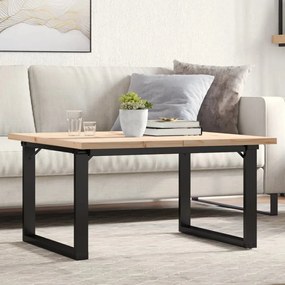 Mesa de centro estrutura em O 90x90x45,5 cm pinho/aço