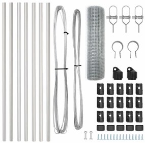 Cerca de Arame Soldado com 7 Postes 0.6x10 m Aço Galvanizado