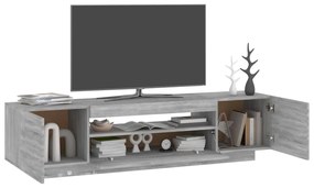 Móvel de TV Giancarlo com Luzes LED de 160cm - Cinzento - Design Moder