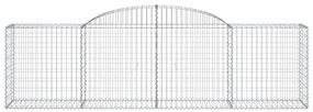 Cestos gabião arqueados 6 pcs 300x50x80/100cm ferro galvanizado