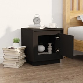Mesa de cabeceira 44x35x45 cm derivados de madeira preto