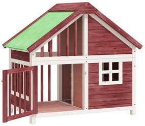Casota para cães 96x60,5x87 cm pinho maciço cor moca
