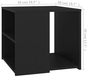 Mesa de apoio 50x50x45 cm derivados de madeira preto