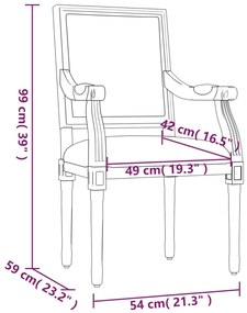 Cadeirão 54x59x99 cm veludo cinzento-claro