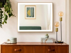 Espelho LED com moldura para casa de banho M1