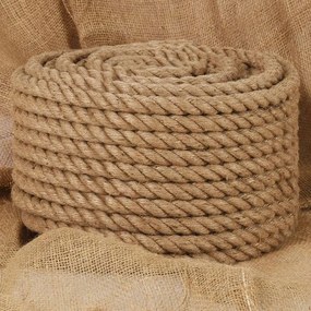 vidaXL Corda de juta com 25 m de comprimento e 24 mm de espessura