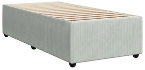 Estrutura de cama sem colchão 90x200 cm veludo cinzento-claro