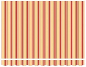 Toldo Retrátil Manual com LED Amarelo e Laranja 300x250 cm