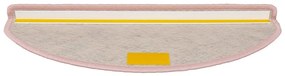 Tapetes escada adesivos aspeto sisal 30pcs 65x21x4cm cor rosa