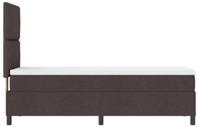 Cama Box com Colchão e Luz LED, Marrom Escuro, 80 x 200 cm, Estrutura