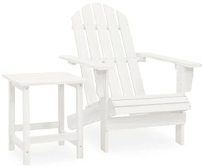 Cadeira de jardim Adirondack com mesa madeira de abeto branco
