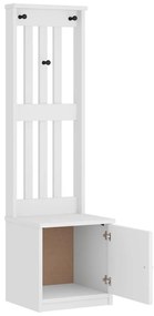 Árvore de Hall SANDNES Branca 45x40x159,5 cm Madeira Maciça de Pinho