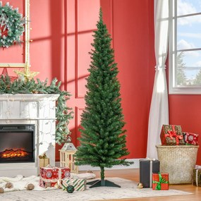 HOMCOM Árvore de Natal Artificial 180cm Ignífugo com 390 Pontas de Ram