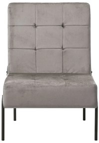 Cadeira de descanso 65x79x87 cm veludo cinzento-claro