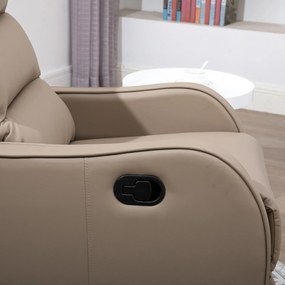 Poltrona Relax Tully Reclinável - Bege - Design Moderno