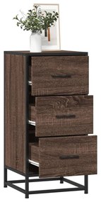 vidaXL Aparador 35,5x35x76cm deriv. de madeira/metal carvalho castanho