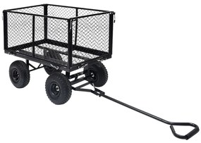 Carrinho de mão para jardim 350 kg preto