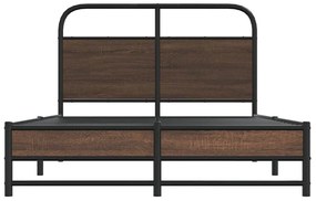 Estrutura cama s/ colchão derivados madeira carvalho castanho
