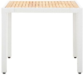 5 pcs conjunto de jantar para exterior vime PE branco