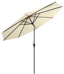 Guarda-sol 3 m jardim com proteção solar até UPF 50+ e inclinação Bege