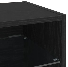 Armário para TV LED 2 pcs Carvalho Preto 30x28,5x30 cm Madeira Técnica