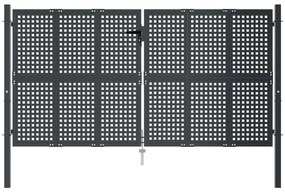 Portão de jardim 300x150 cm aço antracite
