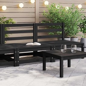 vidaXL Sofás de centro para jardim 2 pcs madeira de pinho maciço preto