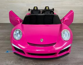 Carro elétrico para crianças Desportivo RUF CTR3 24V 2.4G MP4, Rodas de borracha, 2 lugares em pele sintética Rosa