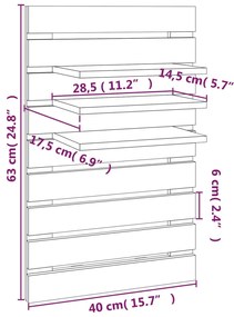 Prateleiras de montagem na parede 2 pcs pinho maciço cinza