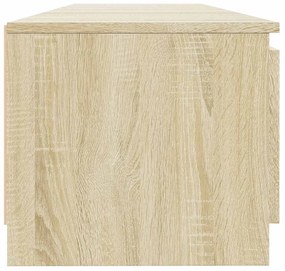 Móvel de TV com luzes LED 140x40x35,5 cm carvalho sonoma