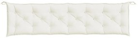 Almofadões banco jardim 2pcs 200x50x7cm mesclado tecido creme