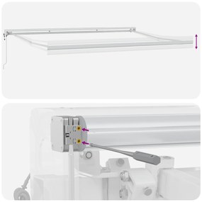 Toldo Retrátil Automático Branco 500x300 cm