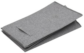 Cesto roupa suja dobrável 51x34,5x59cm linho falso/tecido cinza
