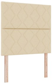 Cama vidaXL Creme 90x190 cm Tecido