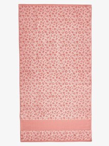 Toalha de banho personalizável rosa medio estampado